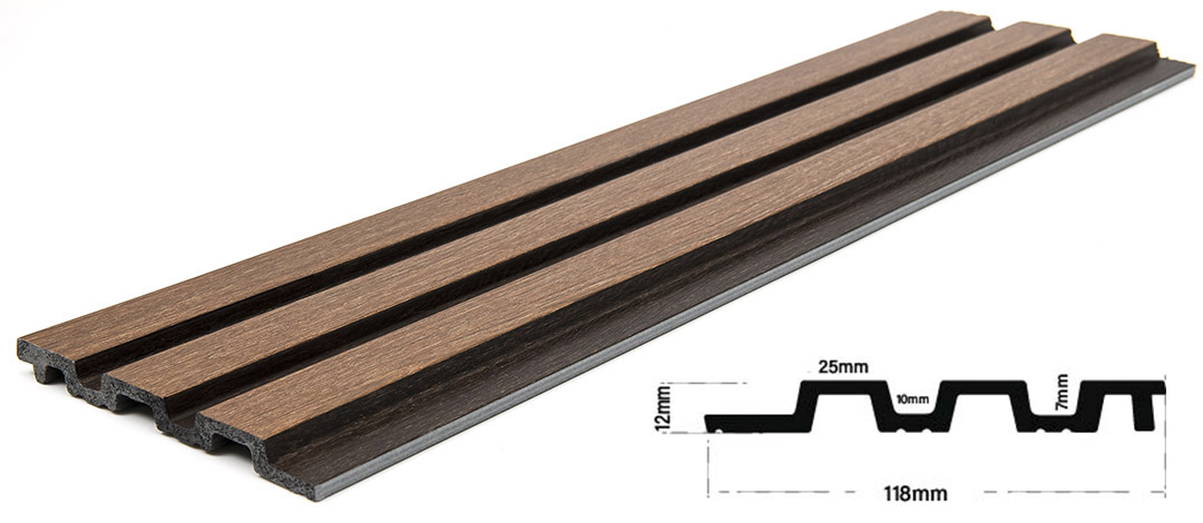 Ps Panel Με 3D Πηχακια 11 Piano 12/122/2900Mm Golden Oak/D.Brown - Image 3